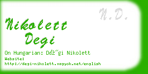 nikolett degi business card